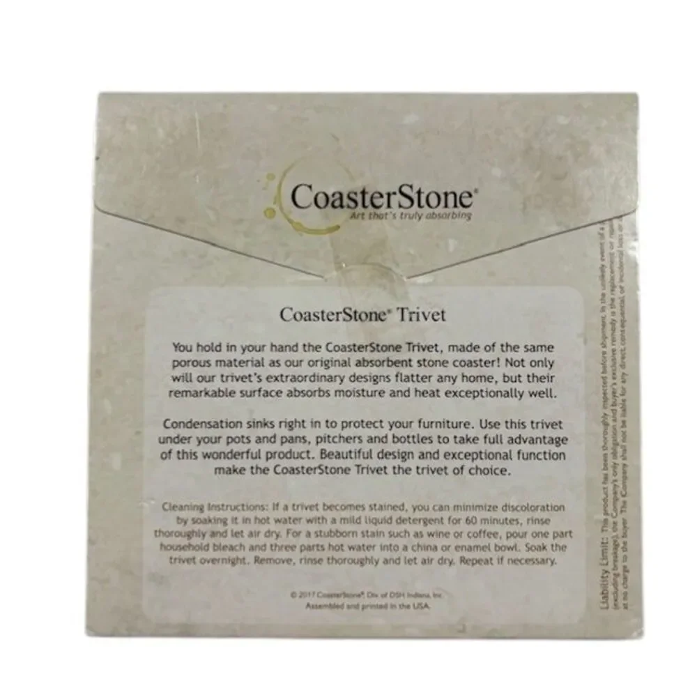 CoasterStone Pickwick Lake Map Trivet Absorbent Stone USA New